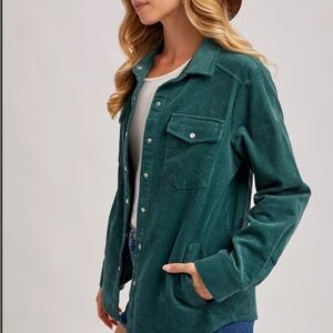 Bluivy Forest Green Corduroy Utility Jacket